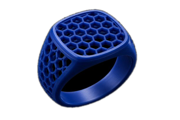 High resolution jewellery wax printing Perth - blue signet ring wax model